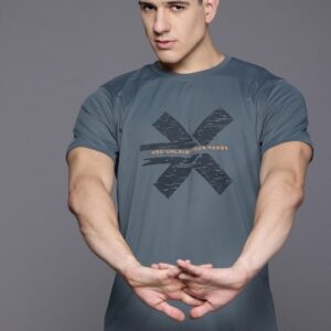 HRX by Hrithik Roshan - Brand Logo Printed Training T-shirt